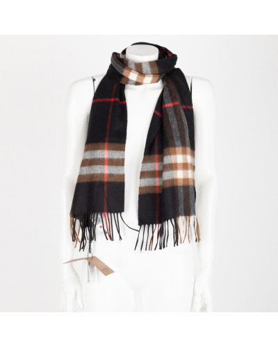 Burberry Szalik krata czarno-braz