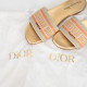 Dior Buty klapki złote DWAY