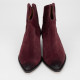 Isabel Marant Buty botki zamszowe bordowe