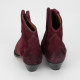 Isabel Marant Buty botki zamszowe bordowe