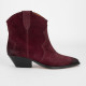 Isabel Marant Buty botki zamszowe bordowe