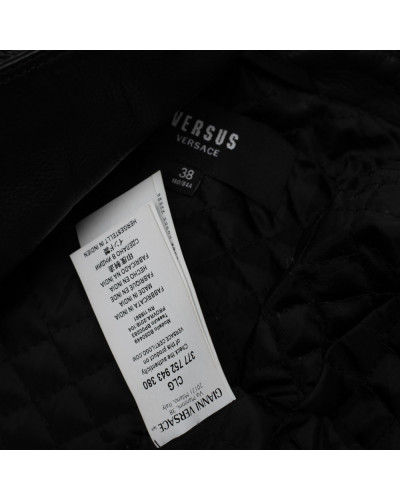 Versace Kurtka czarna skórzana