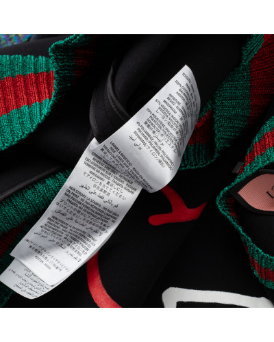 Gucci Ubranie czarna bluza z napisami na przodzie