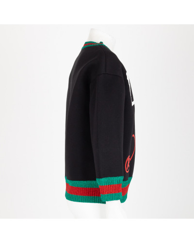 Gucci Ubranie czarna bluza z napisami na przodzie