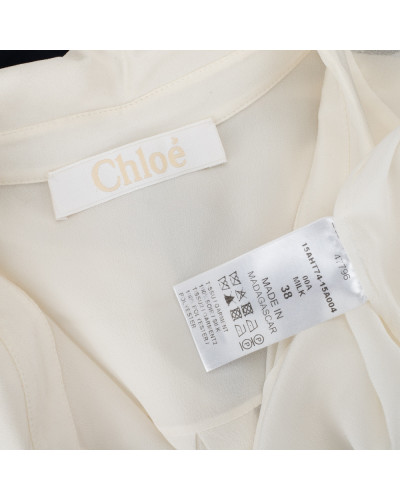 Chloe Ubranie kremowa koszula z czarnym pasem z tyłu
