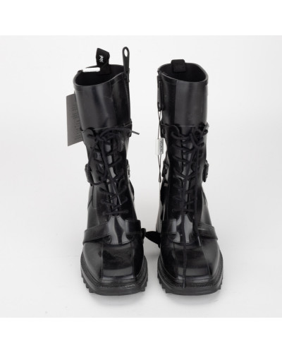 Chloe Buty czarne botki gumowe