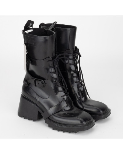 Chloe Buty czarne botki gumowe