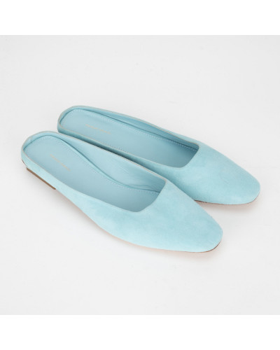 Mansur Gavriel Klapki niebiskie zamszowe