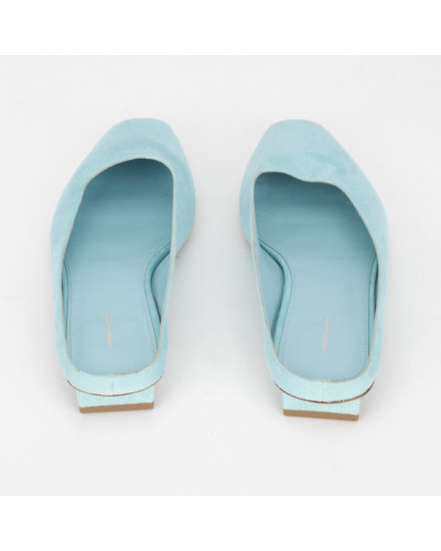 Mansur Gavriel Klapki niebiskie zamszowe