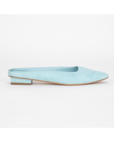 Mansur Gavriel Klapki niebiskie zamszowe