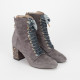 Elie Saab Botki szare zamszowe