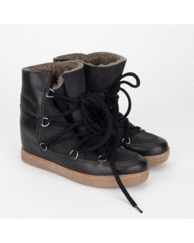 Isabel Marant Buty czarne zimowce nowles