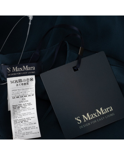 Max Mara Sukienka satynowa niebieska