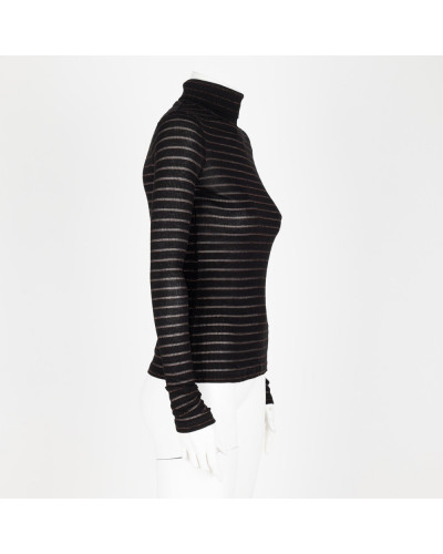 All Saints Ubranie golf  czarny w paski metaliczne