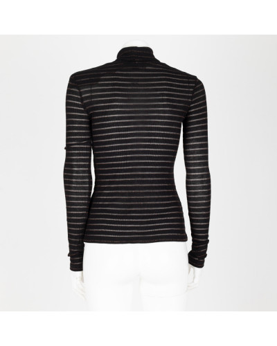All Saints Ubranie golf  czarny w paski metaliczne