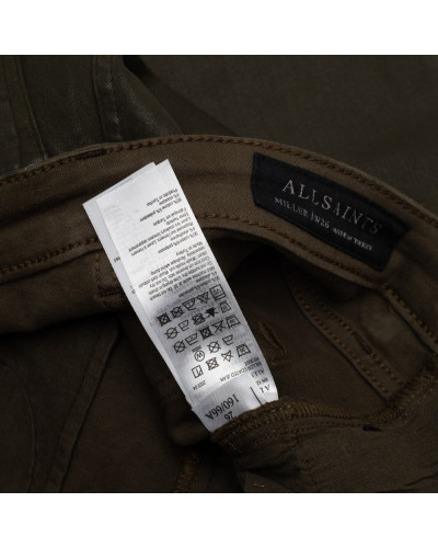 All Saints Ubranie Woskowe spodnie khaki