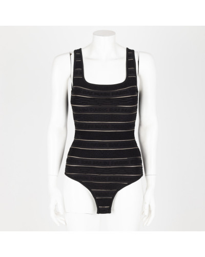 Balmain Ubranie Body czarne w logo