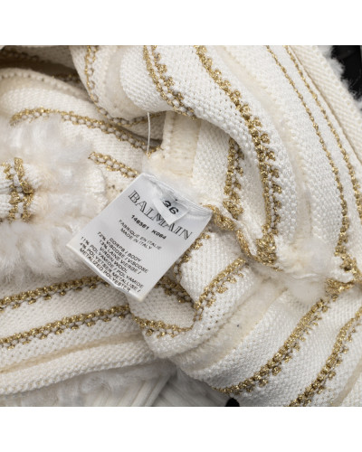 Balmain Ubranie Sweter ze złotą nitką