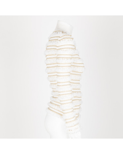Balmain Ubranie Sweter ze złotą nitką
