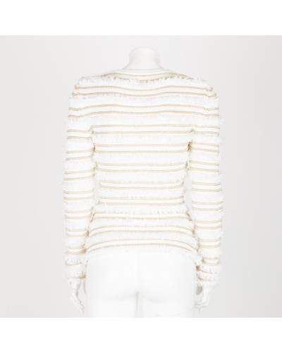 Balmain Ubranie Sweter ze złotą nitką
