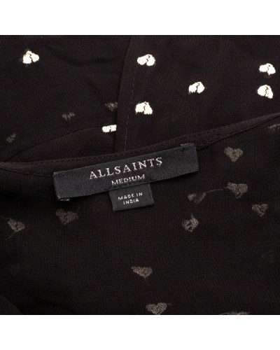 All Saints Ubranie Czarna sukienka w serca