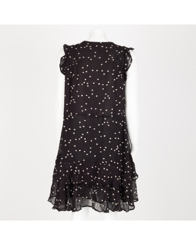 All Saints Ubranie Czarna sukienka w serca