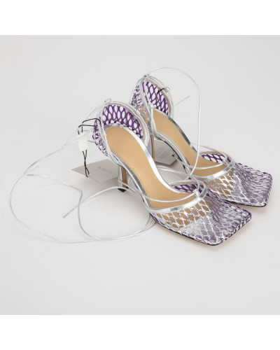 Bottega Veneta Szpilki srebrne