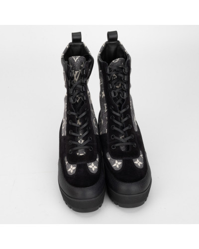 Louis Vuitton Buty botki czarne w monogram