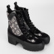 Louis Vuitton Buty botki czarne w monogram