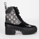 Louis Vuitton Buty botki czarne w monogram