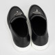 Hermes Buty mokasyny czarne z białą podeszwą