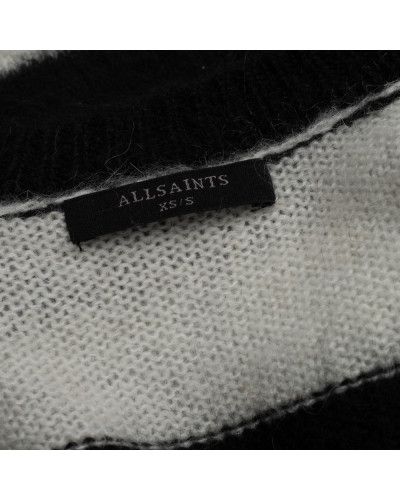 All Saints Sweter w czarno-białe paski