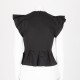 Red Valentino Ubranie czarna bluzka koszulowa