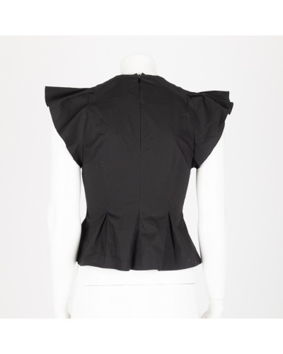 Red Valentino Ubranie czarna bluzka koszulowa