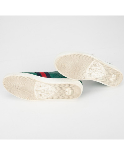 Gucci Buty zielone sneakersy