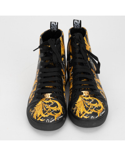 Versace Buty czarne buty sportowe w logo