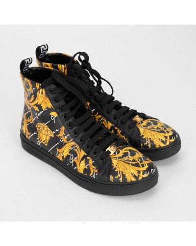 Versace Buty czarne buty sportowe w logo