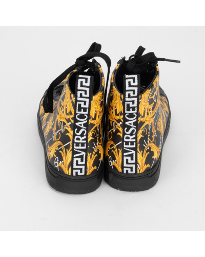 Versace Buty czarne buty sportowe w logo