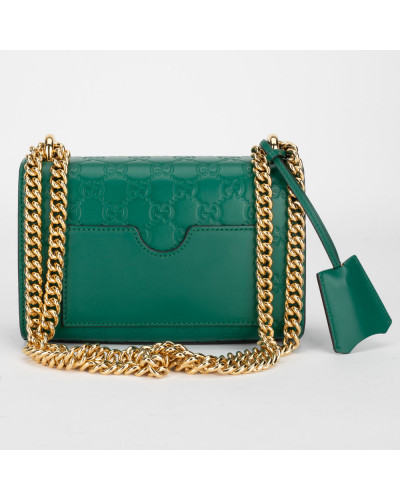 Gucci Torba zielona ze złotym łańcuszkiem