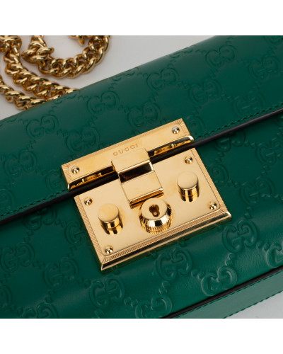 Gucci Torba zielona ze złotym łańcuszkiem