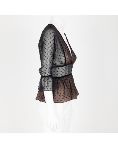Dsquared2 Ubranie koszula czarna w kropki
