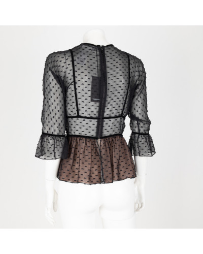 Dsquared2 Ubranie koszula czarna w kropki