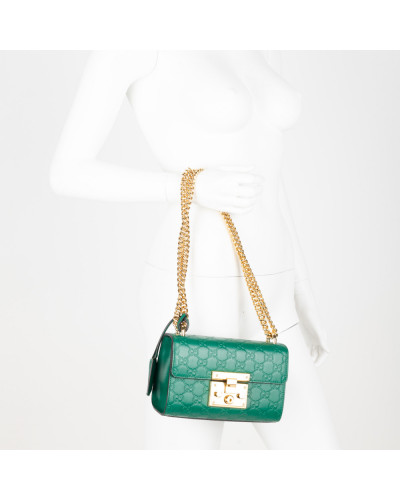 Gucci Torba zielona ze złotym łańcuszkiem