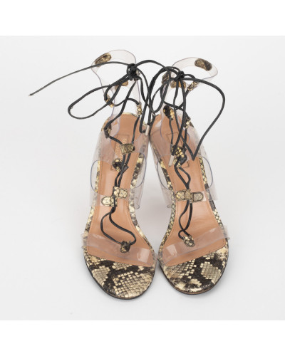 Aquazzura Buty wężowe szpilki