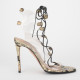 Aquazzura Buty wężowe szpilki