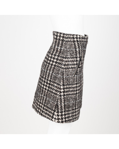 The Kooples Ubranie spódnica z suwakiem w pepitkę