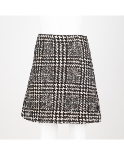 The Kooples Ubranie spódnica z suwakiem w pepitkę