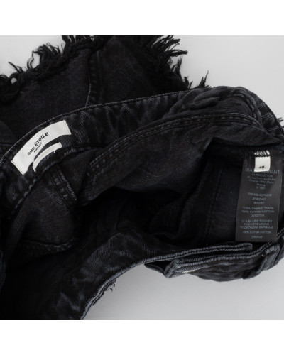 Isabel Marant Ubranie czarne jeansowe spodenki