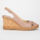Jimmy Choo Buty jasnoróżowe sandałki na koturnie