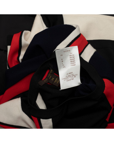 Louis Vuitton sweter w pasy z logo